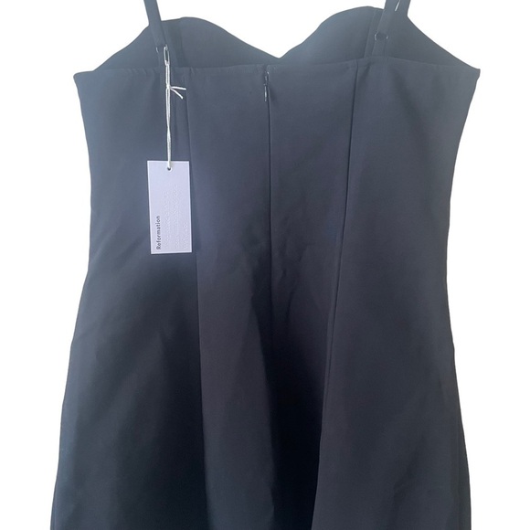 Reformation Henderson Knit Dress in Black Size Large NWT - Picture 4 of 13
